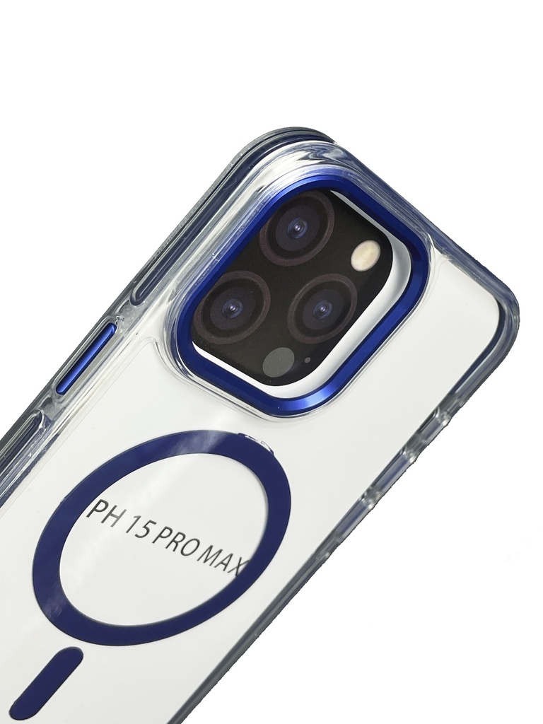 iPhone 15promax   Magnetic charging case blue
