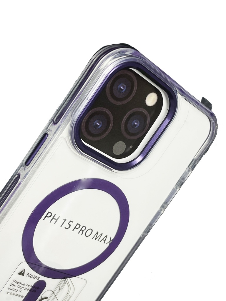 iPhone 15promax   Magnetic charging case purple