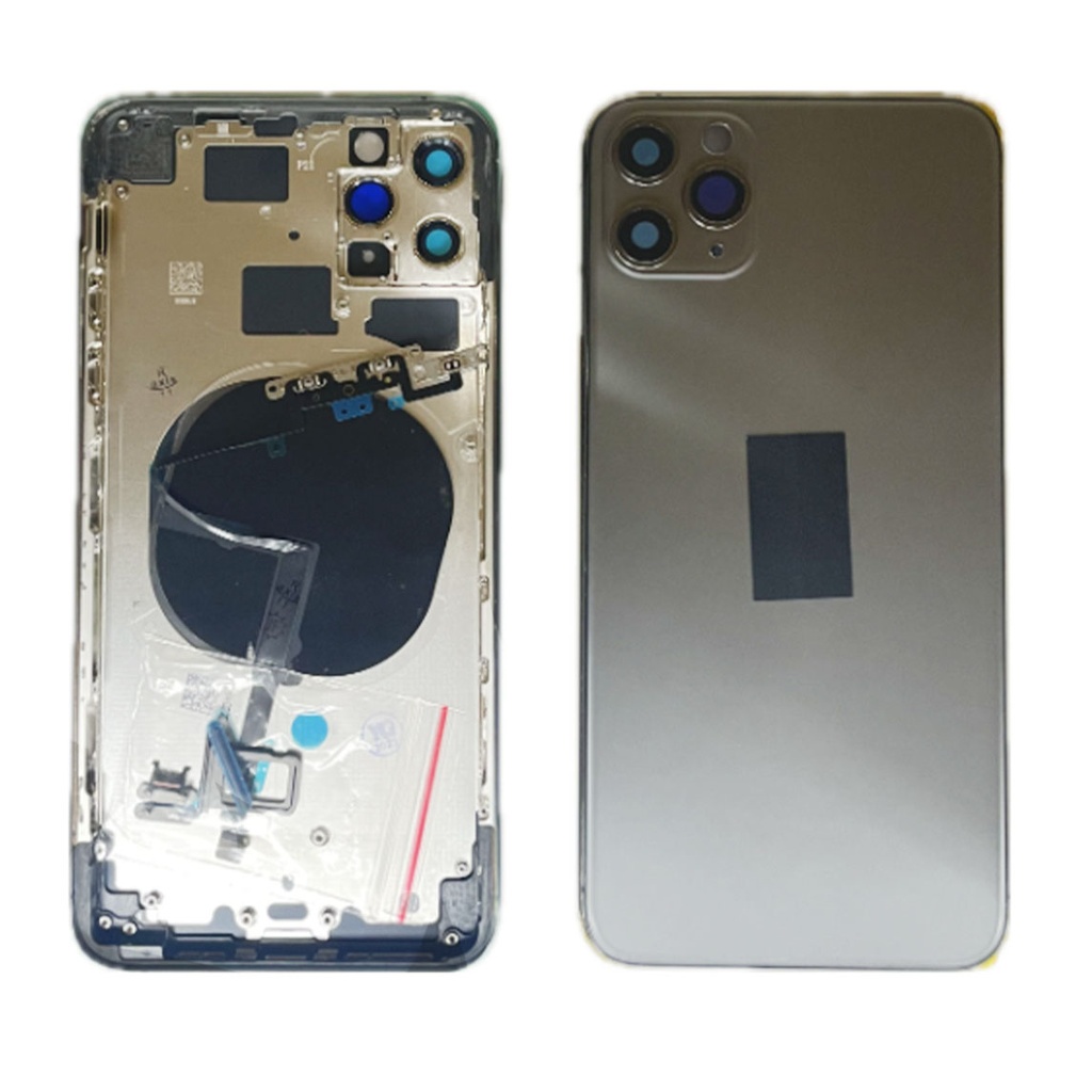 Moldura iPhone 11 Pro Max + capa traseira + carregamento sem fio preto