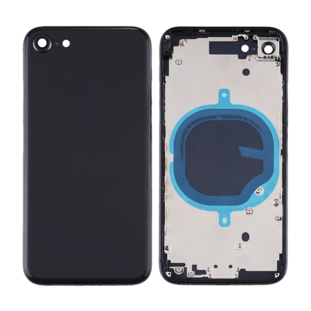 IPhone 8G/SE2/SE3 Mid Frame Vidro Integrado Preto