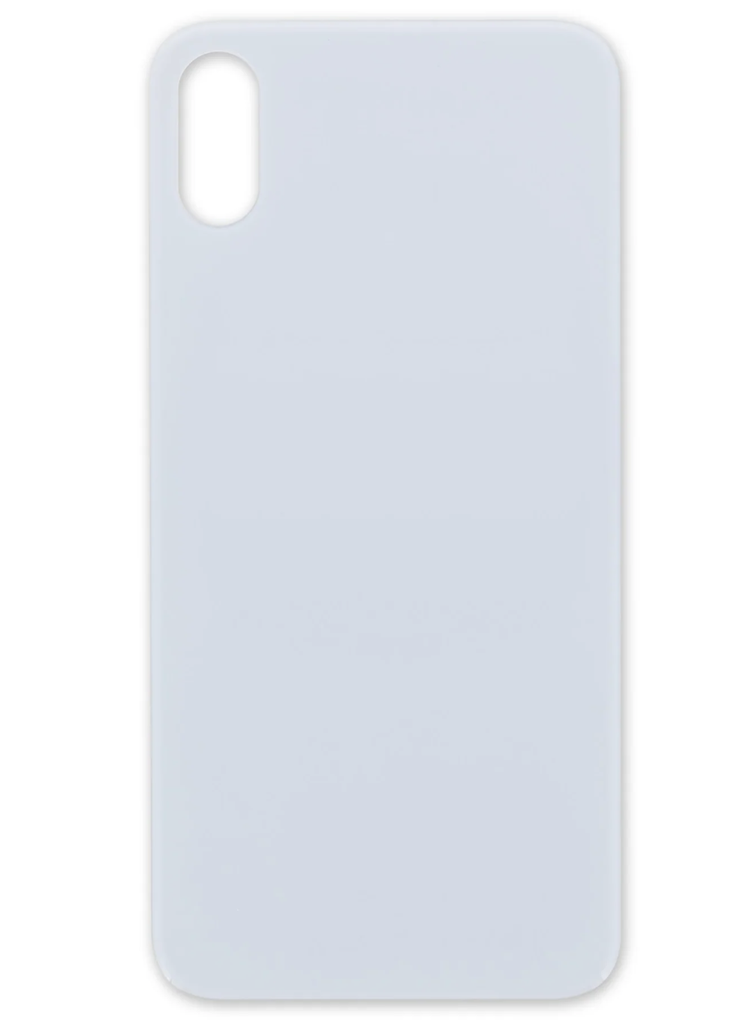 Capa traseira de vidro para iPhone XS branca