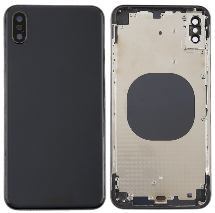 IPhone XS Max Mid Frame Vidro Integrado Preto