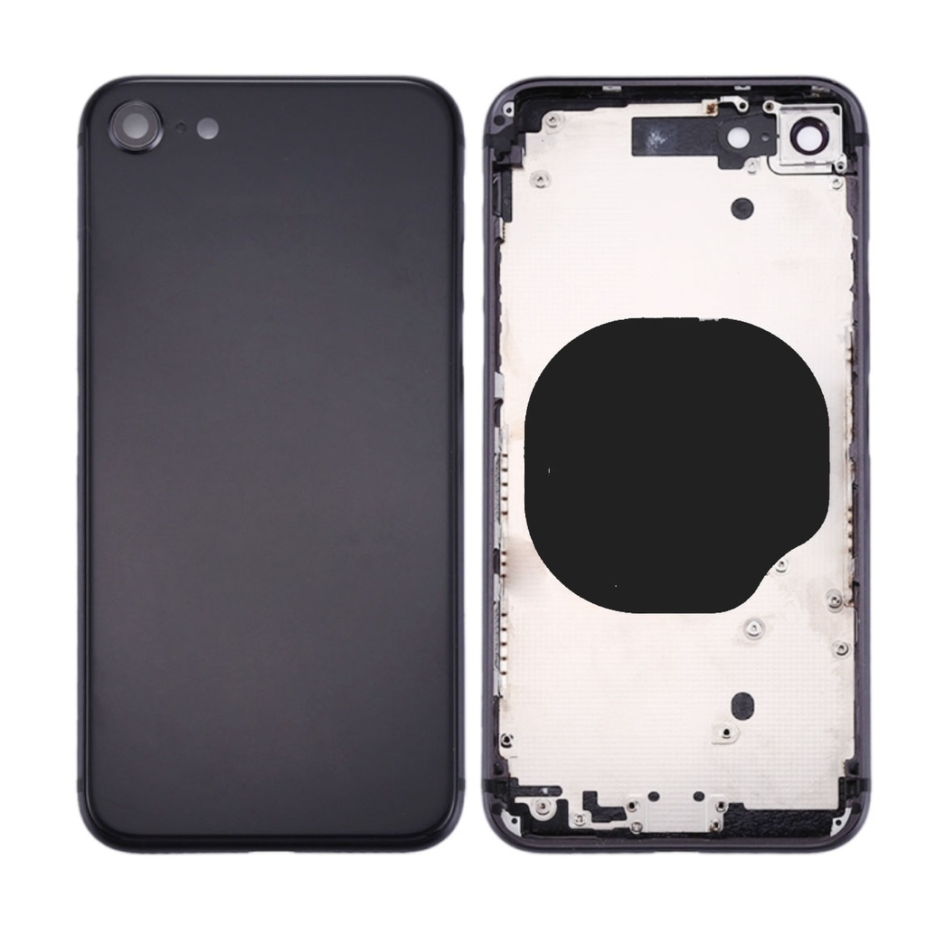 IPhone 8G/SE2/SE3 Mid Frame Vidro Integrado Preto