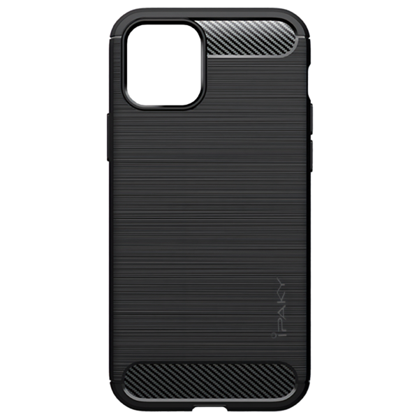 Capa protetora de fibra de carbono escovada para iPhone 15 Pro Max preta
