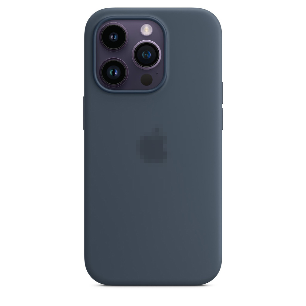 Capa protetora de silicone MagSafe para iPhone 14 Pro Storm Blue