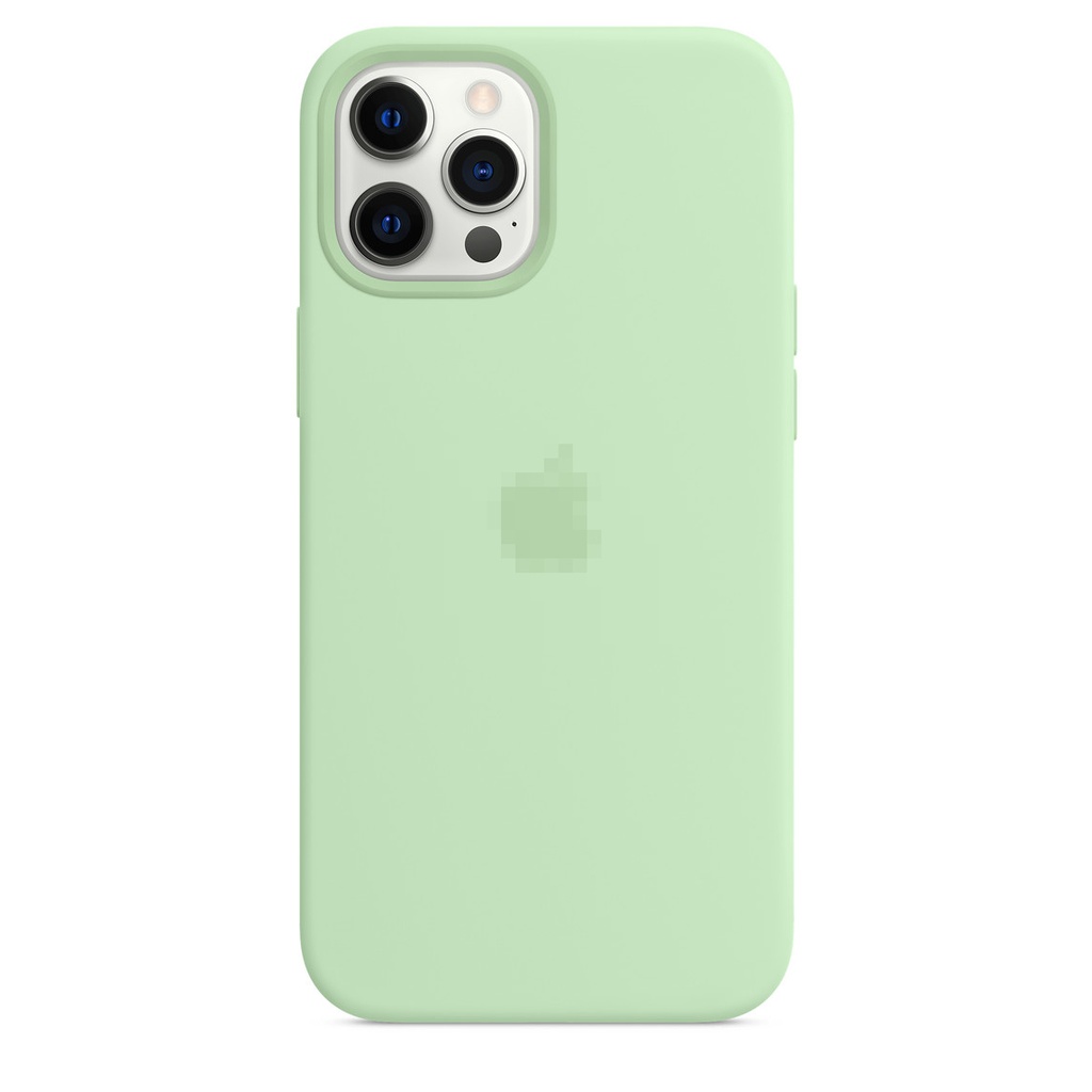 Capa protetora de silicone MagSafe para iPhone 12 Pro Max cor pistache