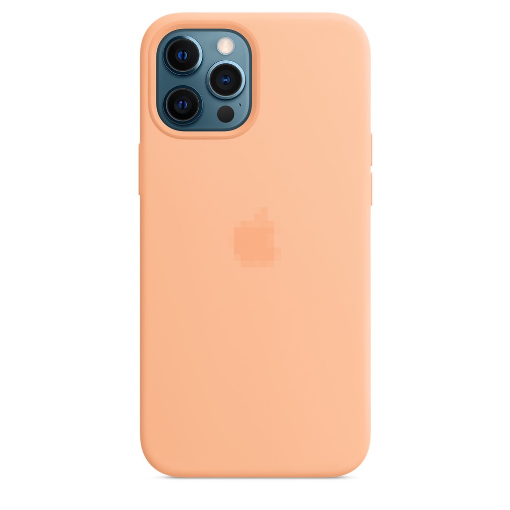 Capa protetora de silicone MagSafe para iPhone 12 Pro Max cor melão