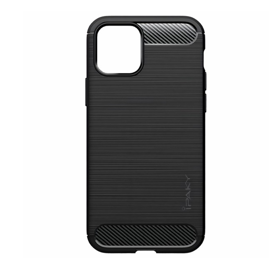 Capa protetora de fibra de carbono escovada para iPhone 12 Pro preta