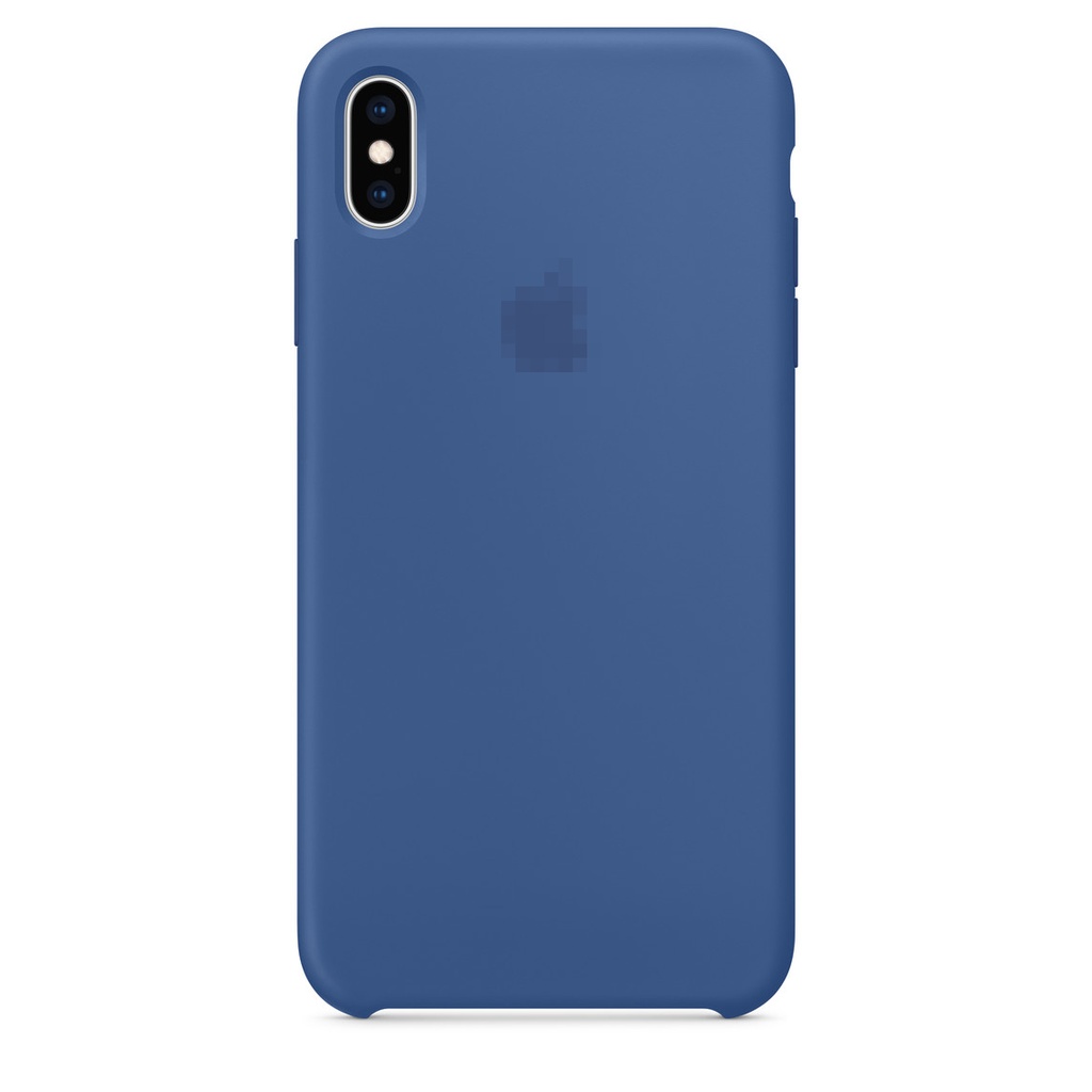 Capa de silicone para iPhone XS Max azul porcelana