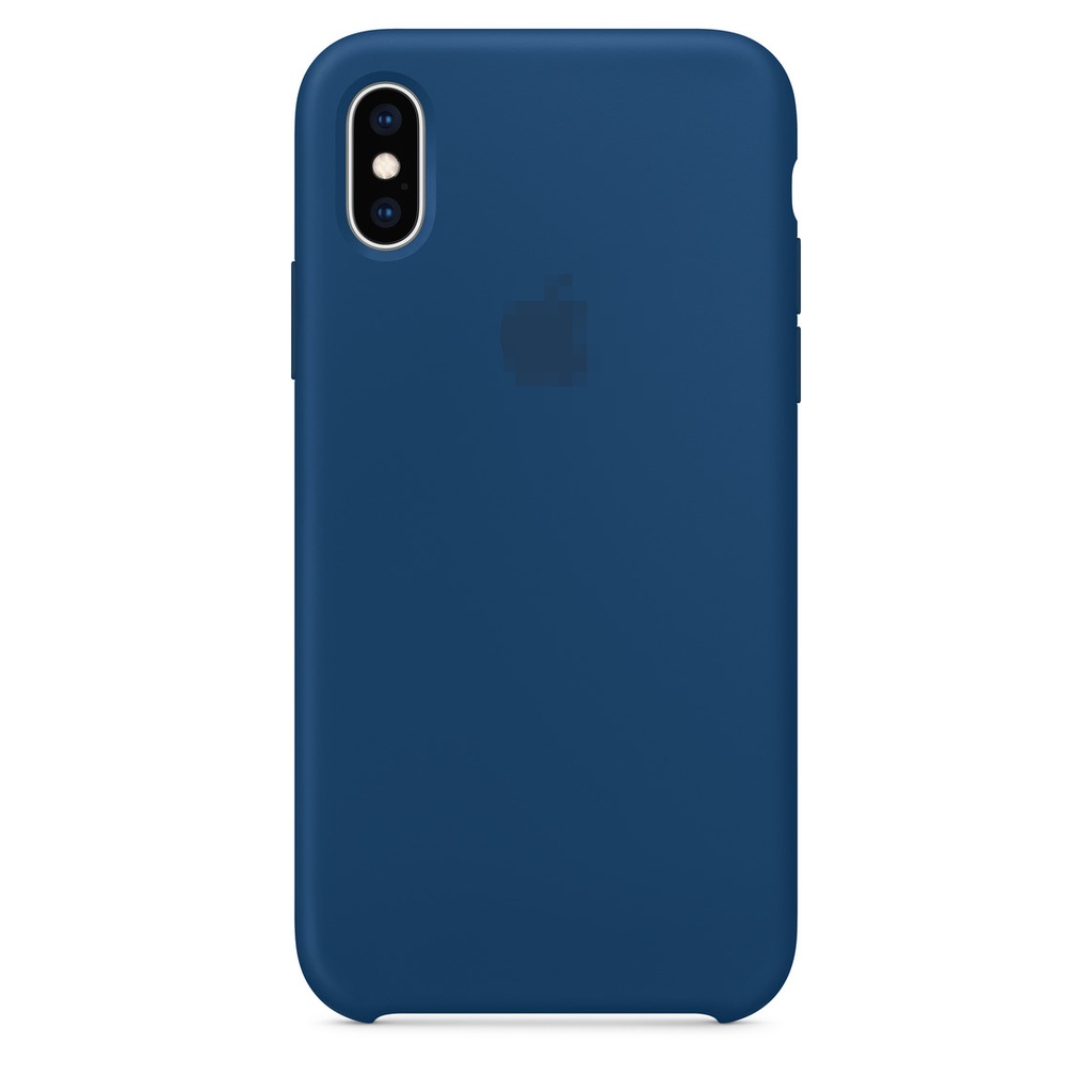 Capa de silicone para iPhone XS azul-celeste