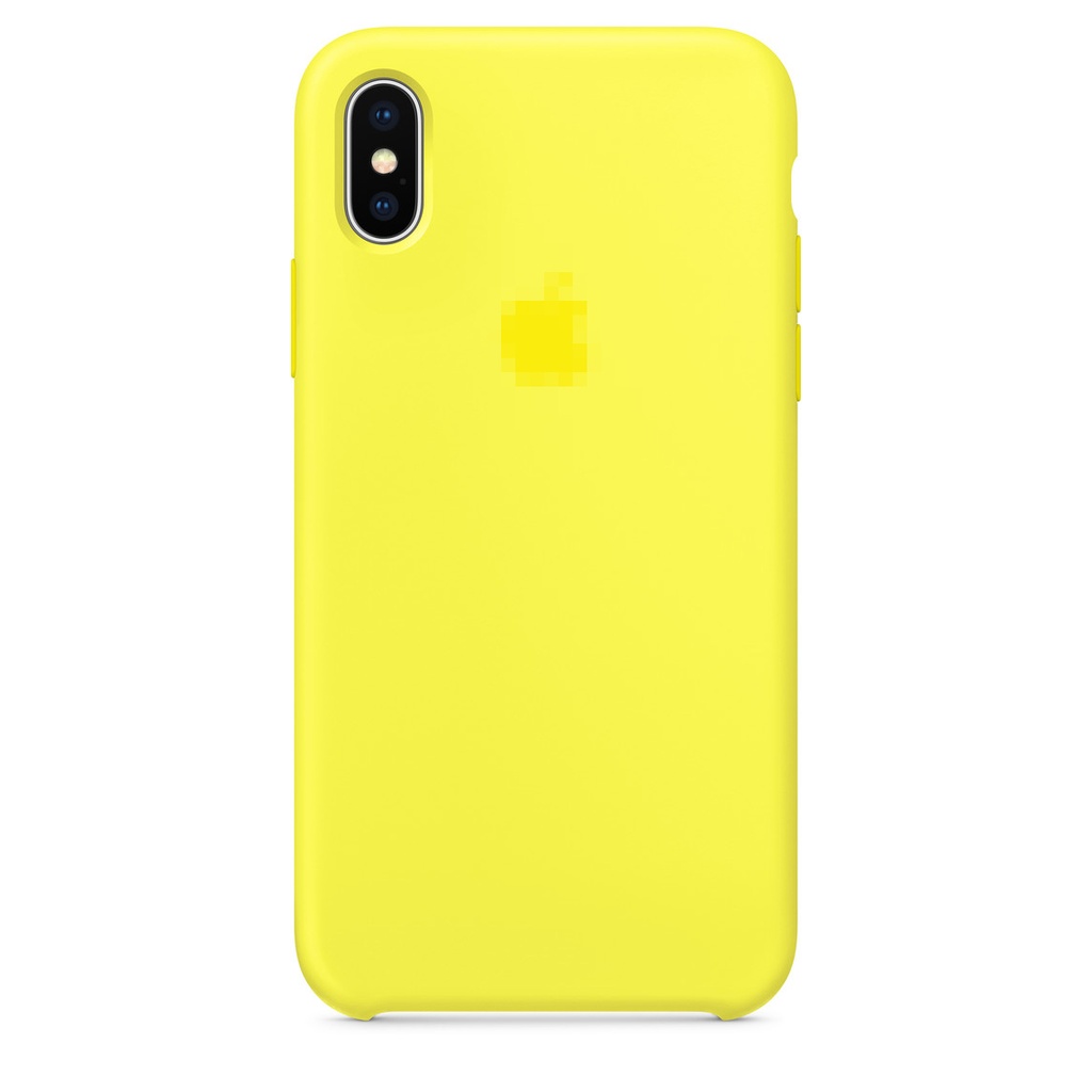 Capa de silicone para iPhone X amarelo brilhante