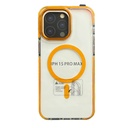 Capa de carregamento magnético laranja para iPhone 15promax