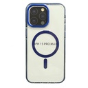 Capa de carregamento magnético azul para iPhone 15promax