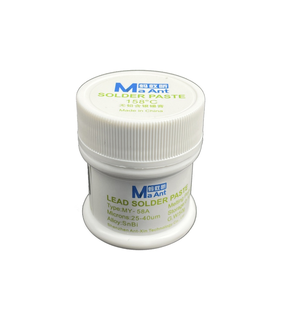 Maant 158 ° lead-free silver containing solder paste
