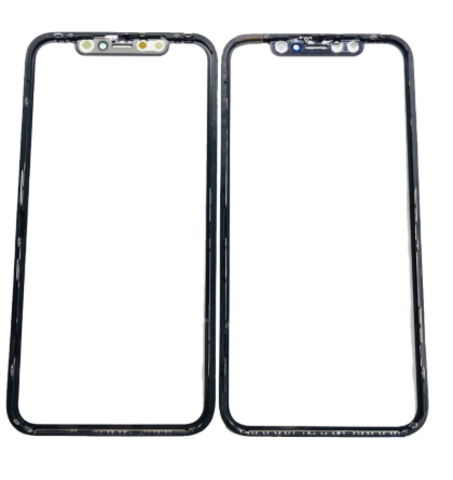 Tela frontal do iPhone 11 somente vidro antipoeira malha furos moldura