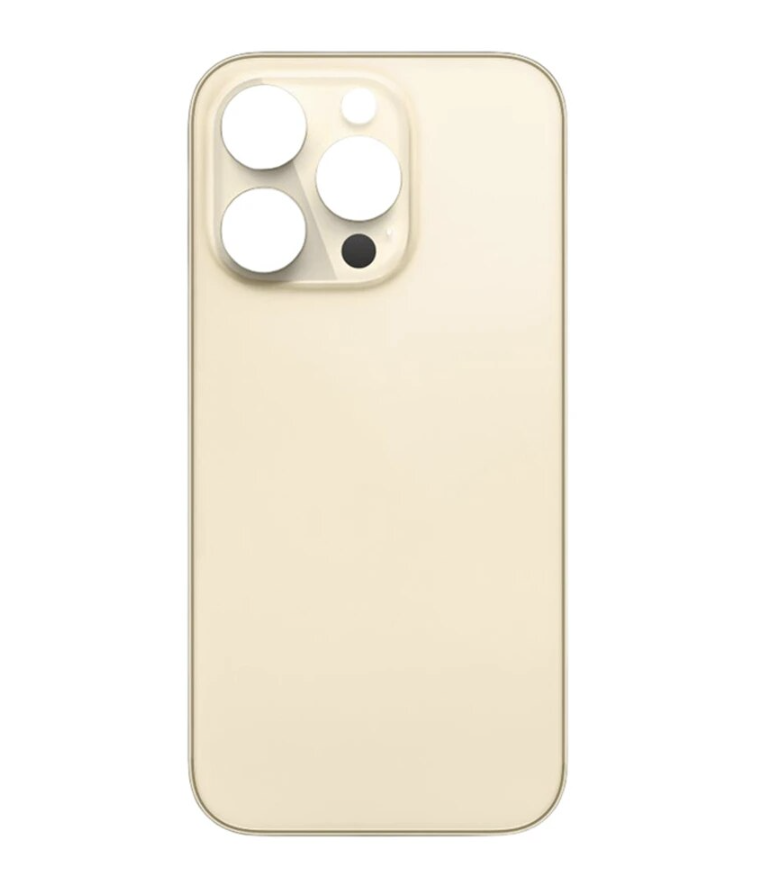 Capa traseira de vidro para iPhone 14 Pro Max dourada