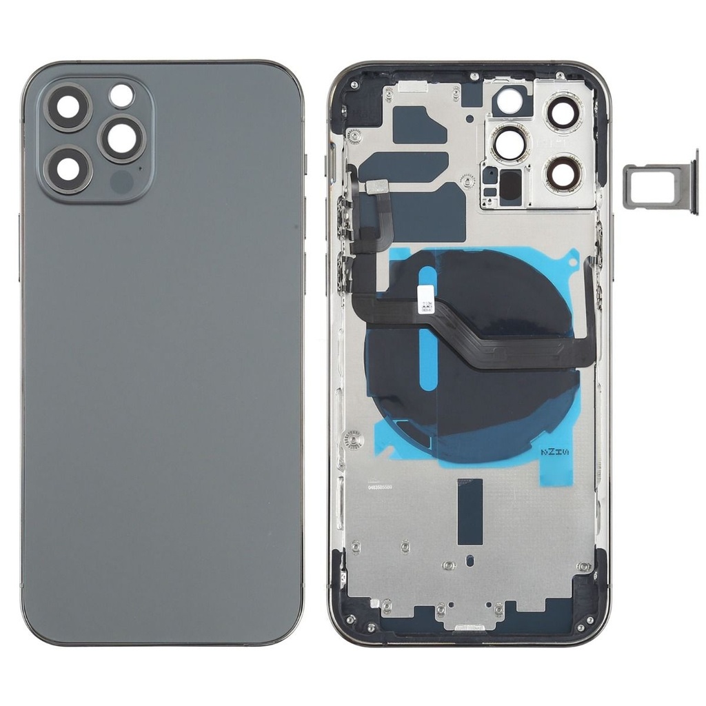 Moldura iPhone 13 Pro + capa traseira + carregamento sem fio preto