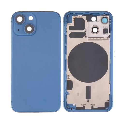 Moldura mini iPhone 13 vidro integrado azul