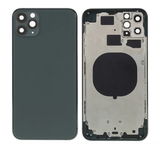 Moldura intermediária do iPhone 11 Pro Max Vidro integrado Verde