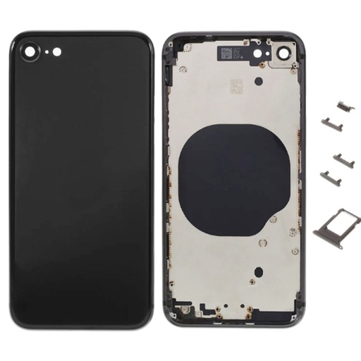 IPhone 8G/SE2/SE3 Mid Frame Vidro Integrado Preto