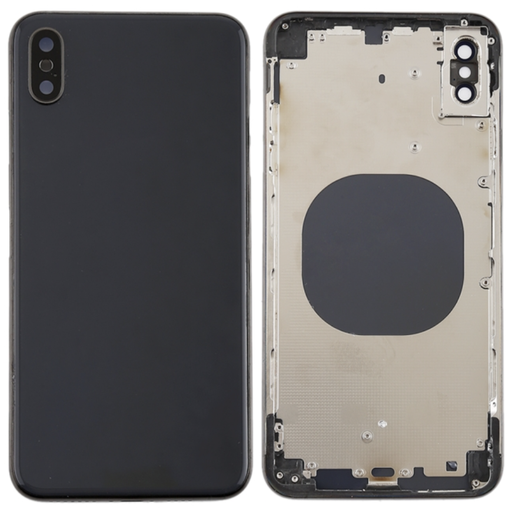 IPhone XS Max Mid Frame Vidro Integrado Preto