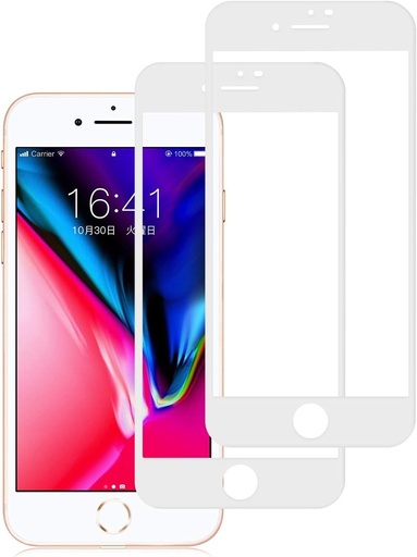 Pacote completo de película temperada iPhone 8Plus branca
