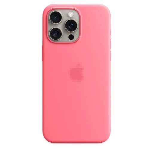 Capa protetora de silicone MagSafe para iPhone 15 Pro Max rosa