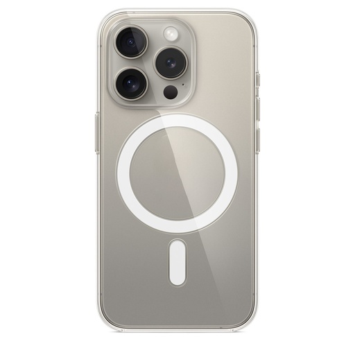 Capa protetora transparente MagSafe para iPhone 15 Pro Max