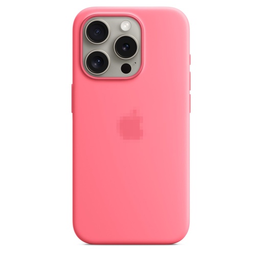 Capa protetora de silicone MagSafe para iPhone 15 Pro rosa