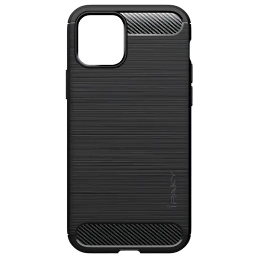 Capa protetora de fibra de carbono escovada para iPhone 14 Pro Max preta