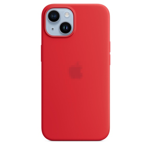 Capa protetora de silicone MagSafe para iPhone 14 vermelha