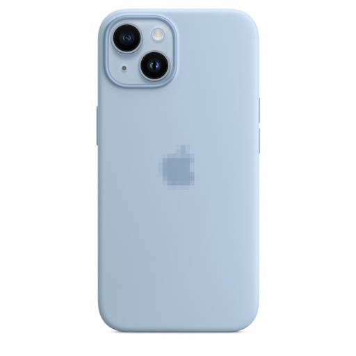 Capa protetora de silicone MagSafe para iPhone 14 azul céu transparente