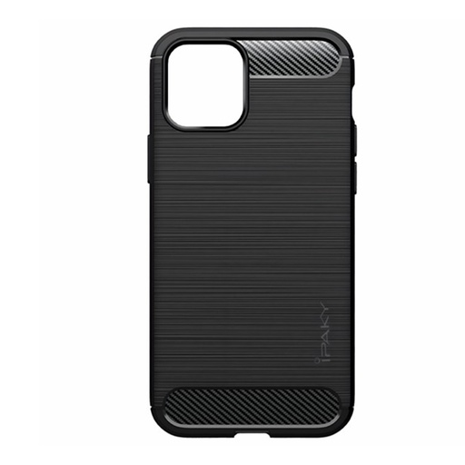 Capa protetora de fibra de carbono escovada para iPhone 12 Pro preta