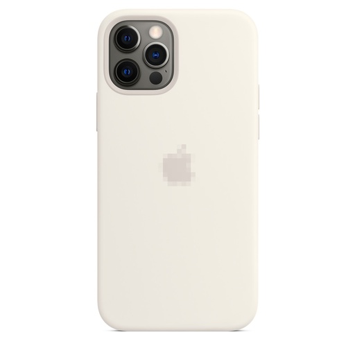 Capa protetora de silicone MagSafe para iPhone 12 branca