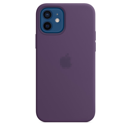 Capa protetora de silicone MagSafe para iPhone 12 cor Ametista