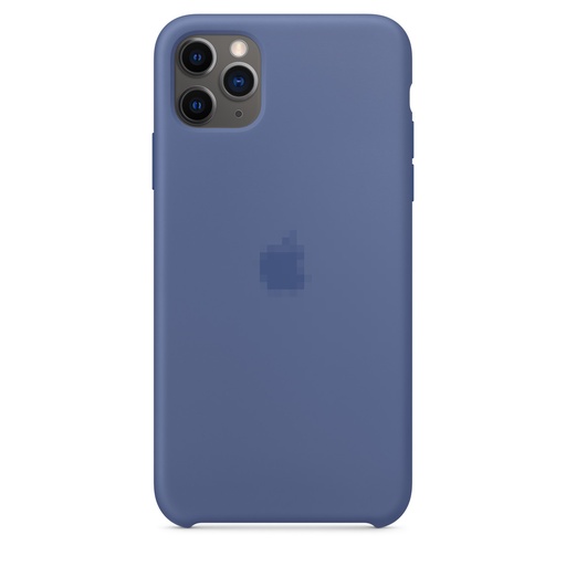 Capa de silicone para iPhone 11 Pro Max, linho azul