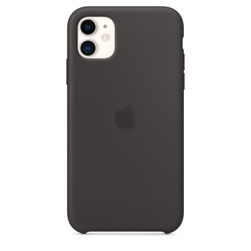 Capa de silicone preta para iPhone 11