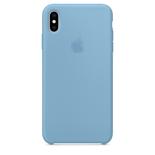 Capa de silicone para iPhone XS Max Crisântemo Azul