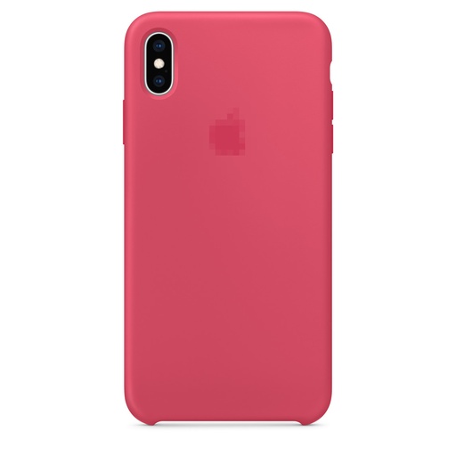 Capa de silicone para iPhone XS Max Hibiscus rosa