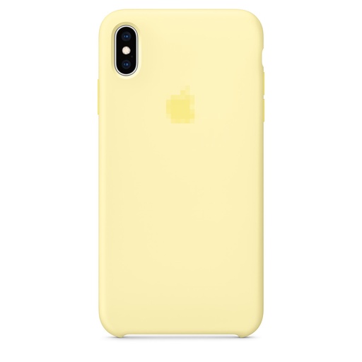 Capa de silicone para iPhone XS Max creme amarelo