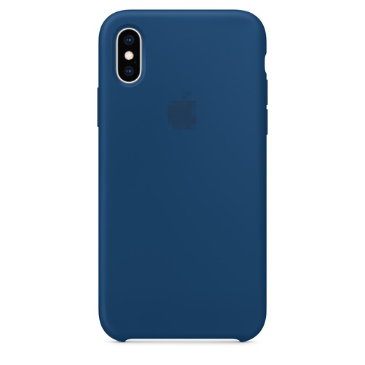 Capa de silicone para iPhone XS azul-celeste