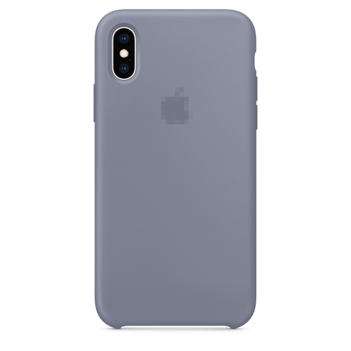 Capa de silicone para iPhone XS cinza lavanda