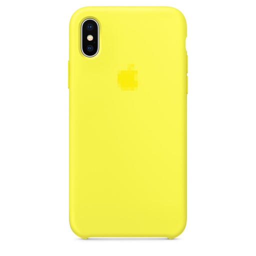 Capa de silicone para iPhone X amarelo brilhante