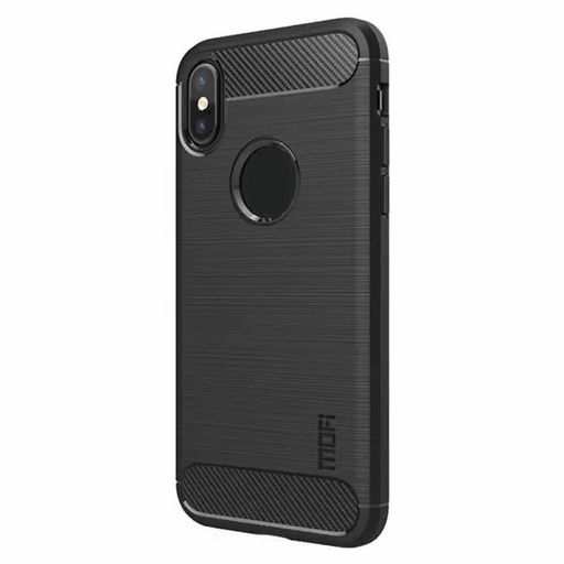 Capa protetora de fibra de carbono escovada para iPhone X