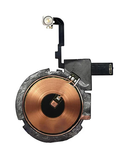 Adesivo de bobina de carregamento sem fio NFC para iPhone 15 Pro com volume, cabo flexível de fonte de alimentação