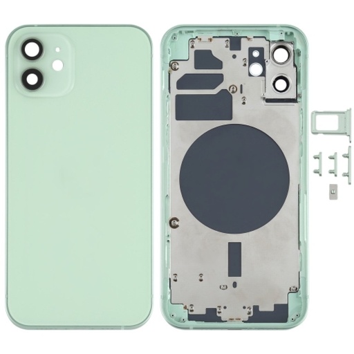 Capa traseira para iPhone 12 com teclas laterais, capa traseira verde