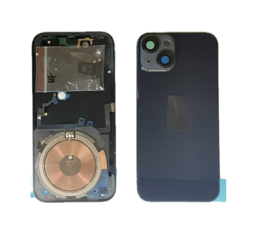 Moldura iPhone 14 + capa traseira + carregamento sem fio preto
