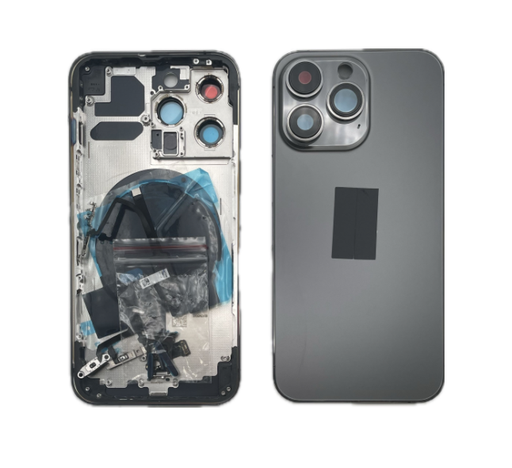 Moldura iPhone 14 Pro + capa traseira + carregamento sem fio preto