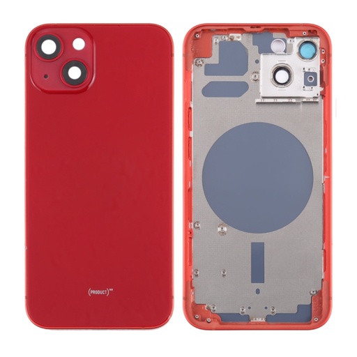 Moldura de vidro iPhone 13 integrada vermelha
