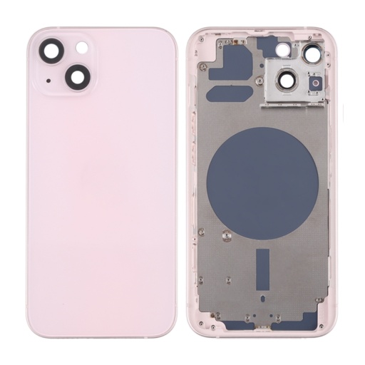 Moldura iPhone 13 integrada vidro rosa